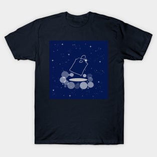 tag, label, sale, shop, space, shine, stars, galaxy, night, modern T-Shirt